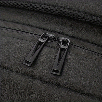 Lightweight Black Laptop Backpack - Durable, Adjustable Shoulder Straps, Zippered Compartments - Ideal for Travel & Daily Use, Laptop Bag