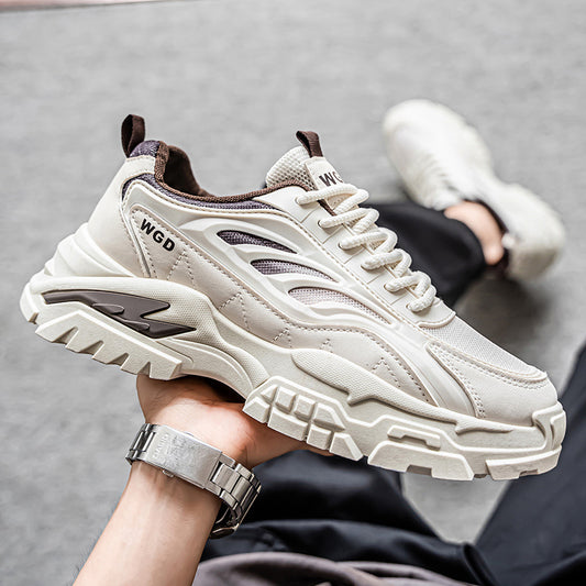 Men'S Shoes 2025 Summer Trendy Breathable Mesh Casual Sneakers Comfortable Lightweight Platform Dad Shoes Thick Sole Mesh Versatile Men'S Sports Shoes Special Offer
