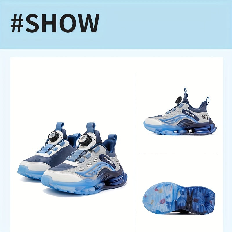 New Youngsters's Fashion Casual Sports Shoes Outdoor Running Shoes with Rotating Buttons and Soft Soles