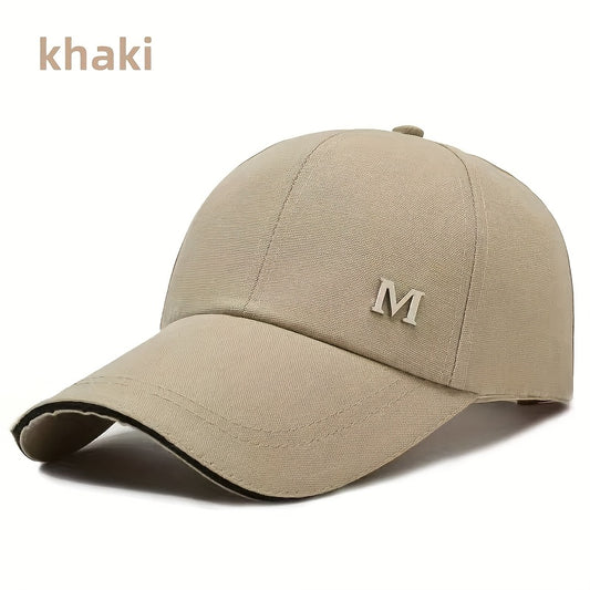 Men's adjustable duckbill cap, baseball cap, casual cap, suitable for outdoor activities, travel, and beach vacations, available in black, blue, red, and khaki colors