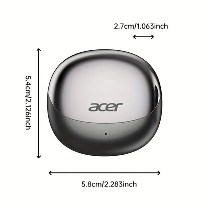 ACER HiFi բարձր թույլտվությամբ ստերեո ձայնային TWS անլար ականջակալներ՝ զանգերի աղմուկի չեղարկմամբ, երկար սպասման ժամանակ, երկմիջուկ 5.4 անլար չիպ, HIFI կարգի ստերեո ձայն, թեթև հպումային դիզայն, նորաձև դիզայն, հարմարավետ