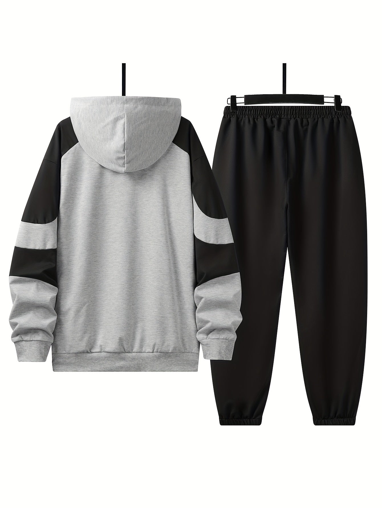 Men's Hooded Sweatshirt Set - 2024 New Autumn Casual Sporty Long Sleeve Outfit for Men