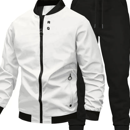 Sports Suit Men'S Spring and Autumn Casual Jacket Set with Matching Men'S Wear