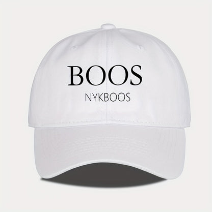 MLFO Casual "BOOS NYKBOOS" Baseball Cap, Lightweight Polyester, Adjustable Fit, Curved Brim, Hand Washable, 5 Colors, with Thanksgiving and Father'S Day Prints