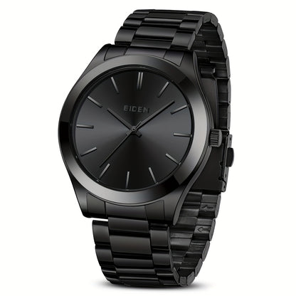 Simple Men'S Watch Black Waterproof Quartz Watch