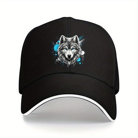 Unisex Wolf Baseball Cap Adjustable Lightweight Vintage Dad Hat, Perfect For Outdoor Sun Protection And Running For Men And Women
