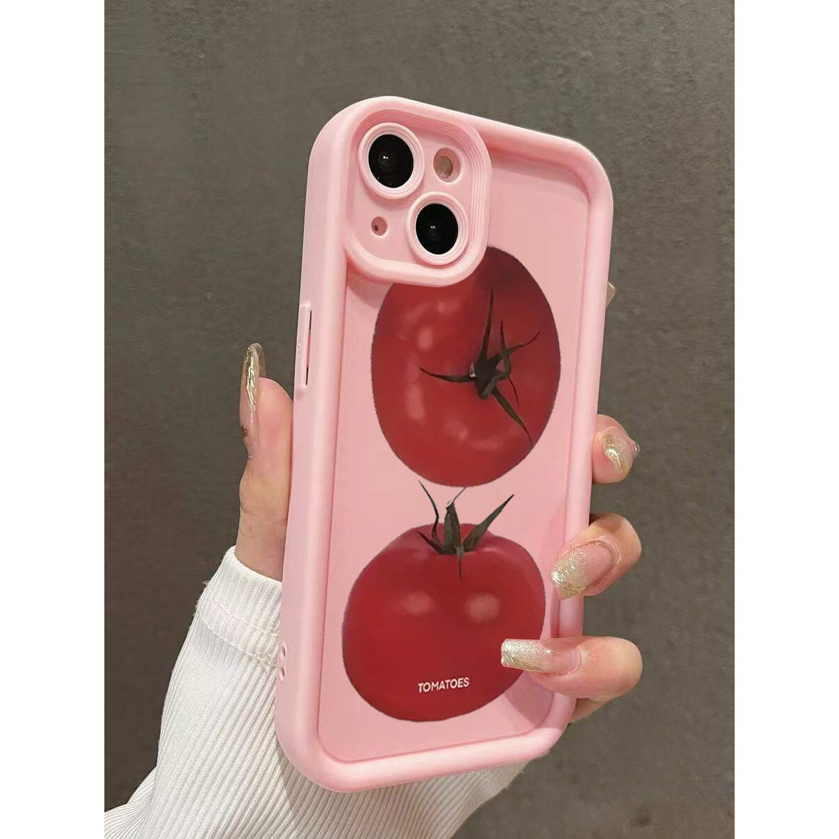 Cartoon Tomato Printed TPU հարվածակայուն հեռախոսի պատյան, որը համատեղելի է Iphone մոդելների հետ, այդ թվում՝ 16, 15 Pro Max, 15 Plus, 15 Pro, 15, 14 Pro Max, 14 Plus, 14 Pro, 14, 13 Pro Max, Pro Max, 12 Pro Max, 12 Pro, 12,1, 1