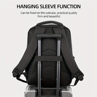 Lightweight Black Laptop Backpack - Durable, Adjustable Shoulder Straps, Zippered Compartments - Ideal for Travel & Daily Use, Laptop Bag