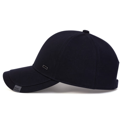 1pc Men's Casual Geometric-Pattern Baseball Cap with Square Silvery Buckle, 100% Polyester Lightweight Adjustable Sun Protection Hat for Spring/Autumn Travel and Beach Parties