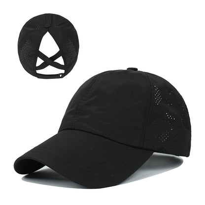1x Summer Ponytail Baseball Cap, Women's Sports Hat Camping Hat Hiking Hat Christmas Gift