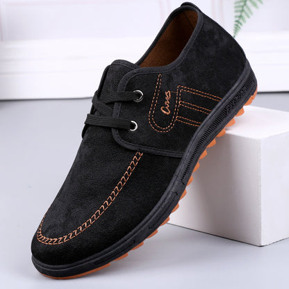Men'S Soft Sole Slip-On Loafers - Brown Fabric Upper with Rubber Sole, Comfortable Casual Shoes for Casual Attire, Casual Footwear | Slipon Design | Comfortable Footwear
