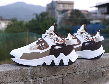 Men'S Stylish High-Top Sneakers with "WOD" Logo - Comfortable, Non-Slip Lace-Up Athletic Shoes for Outdoor Activities, All-Season Wear, Casual Sports Style, Rubber Sole, Fabric Upper, Casual Athletic Shoes | Stylish High Top