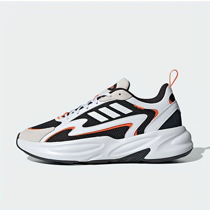 Adidas Men'S & Women'S JH7371 Running Shoes - Breathable Mesh Upper, Cushioned EVA Sole, Lightweight Low-Top Design for Gym, Training & Casual Wear - White/Black/Orange Accents, Gym Shoes, Sleek Sporty Look, Durable Rubber So