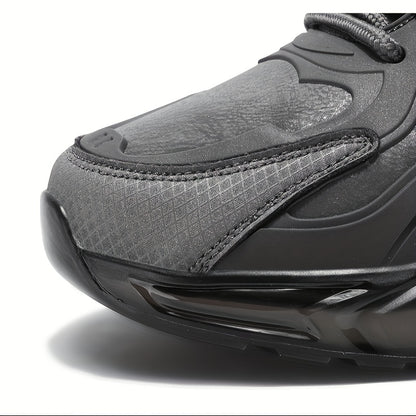 Men's Breathable Slip-Resistant Casual Sneakers - High-Elastic Shock Absorption, Lightweight Low-Top Design with PU Upper & PVC Sole for Hiking, Running, Daily Wear - All-Season Comfort, Breathable Shoes, Running Footwear, Sl