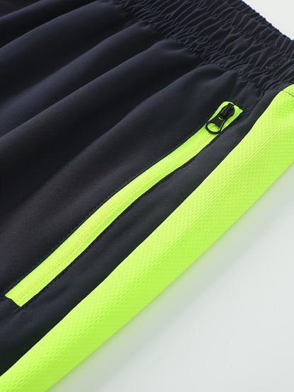 Men'S Casual Patchwork Athletic Suit Comfortable And Good Wear Coat And Long Pants Tracksuit
