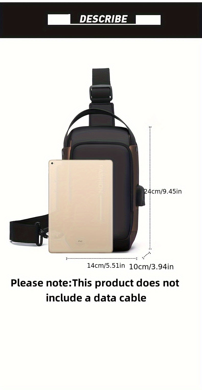 Men'S Crossbody Bag with Password Lock, Anti-Theft Chest Bag, Trendy Casual Sports Shoulder Bag, Large Capacity Crossbody Men'S Bag, Daily Commuting Shoulder Bag