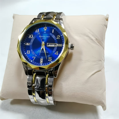 Multi Functional Watche Suitable for Both Women and Men/Calendar Date Display Rhinestone Decoration/Luminous/Stainless Steel Strap-Ideal Gift for Birthdays, Holidays, Anniversaries, Family, Friends-Suitable for Daily Wear, Pa