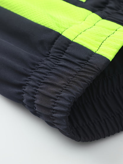 Men'S Casual Patchwork Athletic Suit Comfortable And Good Wear Coat And Long Pants Tracksuit