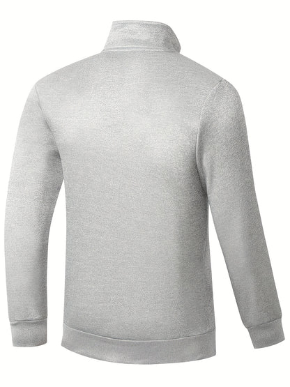 2025 Men'S Athletic Set - White & Black, Long Sleeve, Collared, Non-Stretch Fabric, with Pockets, for Spring/Fall, Casual Sportswear, Casual Sportswear|Modern Athletic|Pocketed Jacket