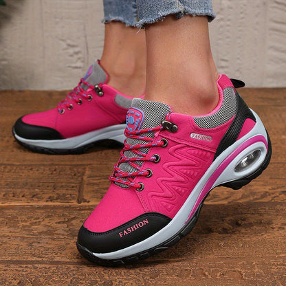 Women'S Athletic Sneakers, Thick Sole Soft Sole Fashion Outdoor Hiking Non-slip Casual Walking Shoes