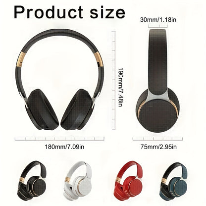 1pc Retro Style Wireless Headphones with HiFi Sound, Foldable & Portable Design, Built-in Radio, Condenser Mic, Button Control, Compatible with Cellphones, Ideal for Gaming, Exercise, Home Use - 5.3 Chip, Type-C Charging, Non