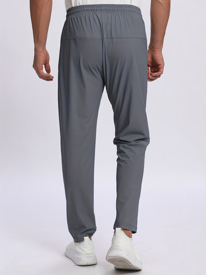Men's sports trousers that absorb moisture and sweat, keep you dry and breathable, with pockets and drawstrings, zipper details, soft and comfortable soft-touch Men's jogging pants, lightweight and durable sports trousers, cl