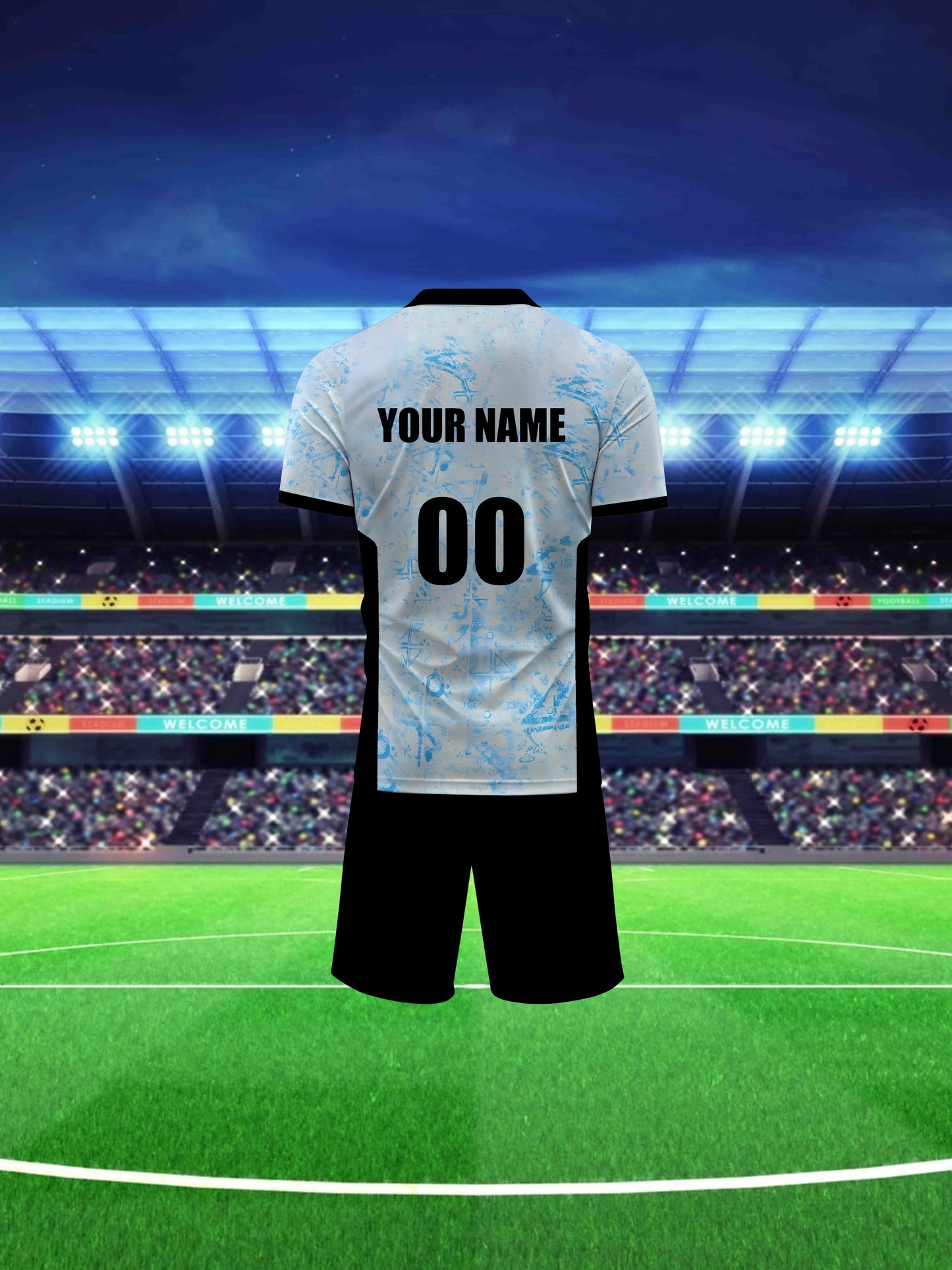 Portugal Ronaldo Round Neck T-Shirt Football Kit Men's Custom Name and Number Adult Jersey New Style Student Competition Team Training Sports Set Comfortable Breathable Quick-Dry Moisture-Wicking Two-Piece Top Bottoms