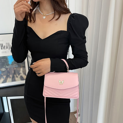 [Women's Shoulder Bag] 1pc Simple Fashion Crossbody Bag New Women's Bag Solid Color Shoulder Bag Minority Style Handbag Suitable for Daily Wear