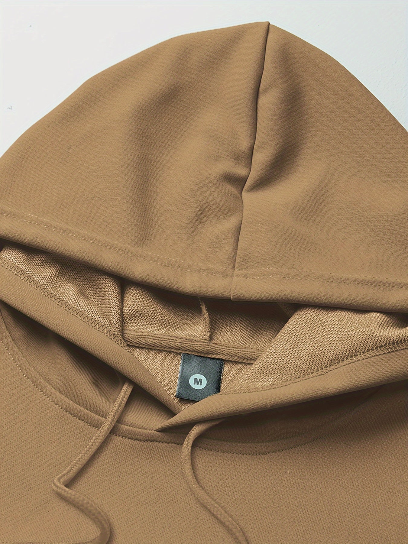 Men's Long Sleeve Hooded Sweatshirt + Threaded Sweatpants Set Spring and Autumn Solid Color Pullover Regular Long Sleeve T-shirt and Pants Belt Drawstring Casual Sports Trousers Two-piece Set