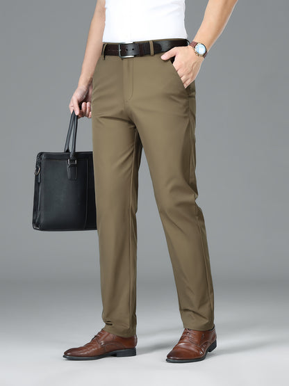 Men'S Business Casual Straight-Leg Pants for Summer