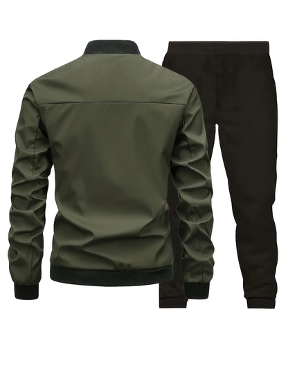 Sports Suit Men'S Spring and Autumn Casual Jacket Set with Matching Men'S Wear