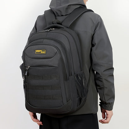 Leisure Backpack, Large Capacity Backpack, Suitable for Men and Women, Height 48cm, Length 33cm, Thickness 20cm, Can Hold 17-inch Laptop, Equipped with Adjustable Shoulder Straps, Ideal Choice for Daily Outdoor Commuting, Tra