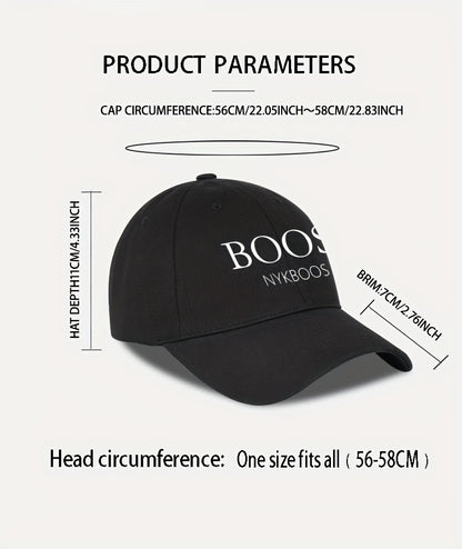 MLFO Casual "BOOS NYKBOOS" Baseball Cap, Lightweight Polyester, Adjustable Fit, Curved Brim, Hand Washable, 5 Colors, with Thanksgiving and Father'S Day Prints