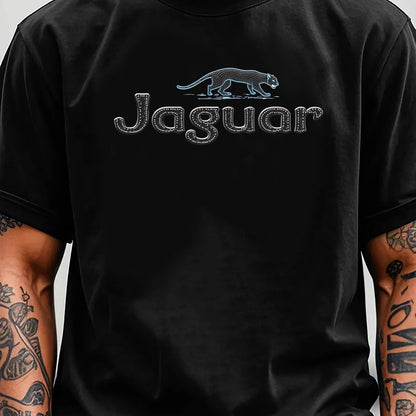 Men'S Jaguar Print Y2K Style T-Shirt - Red, Breathable & Comfortable Short Sleeve Crew Neck Tee for Casual Wear, Outdoor Activities, and Everyday Comfort, Everyday Clothing | Y2K Fashion Tee | Comfortable Fit