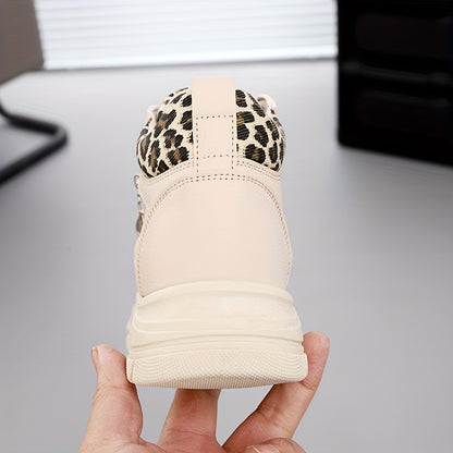 Women'S Stylish Leopard Print Sneakers - Casual, Versatile Walking Shoes for Outdoor and Fitness Activities, Lightweight and Comfortable, All-Season Use, Casual Walking Shoes | Leopard Print Sneakers | Comfortable Walking Sho