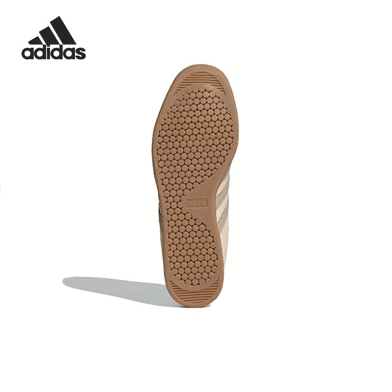 Adidas Originals Stadt Low-Top Sneakers - Slip-Resistant Rubber Sole, Genuine Leather Upper, EVA Cushioned Insole, Striped Design, Beige/Brown, Unisex All-Season Casual Shoes (JR8313), Shoe Insoles, Slipresistant Footwear, Mi