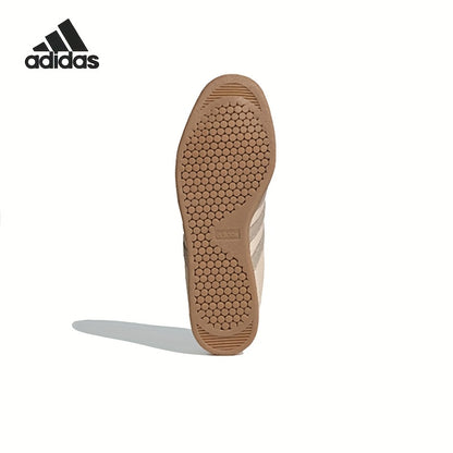 Adidas Originals Stadt Low-Top Sneakers - Slip-Resistant Rubber Sole, Genuine Leather Upper, EVA Cushioned Insole, Striped Design, Beige/Brown, Unisex All-Season Casual Shoes (JR8313), Shoe Insoles, Slipresistant Footwear, Mi