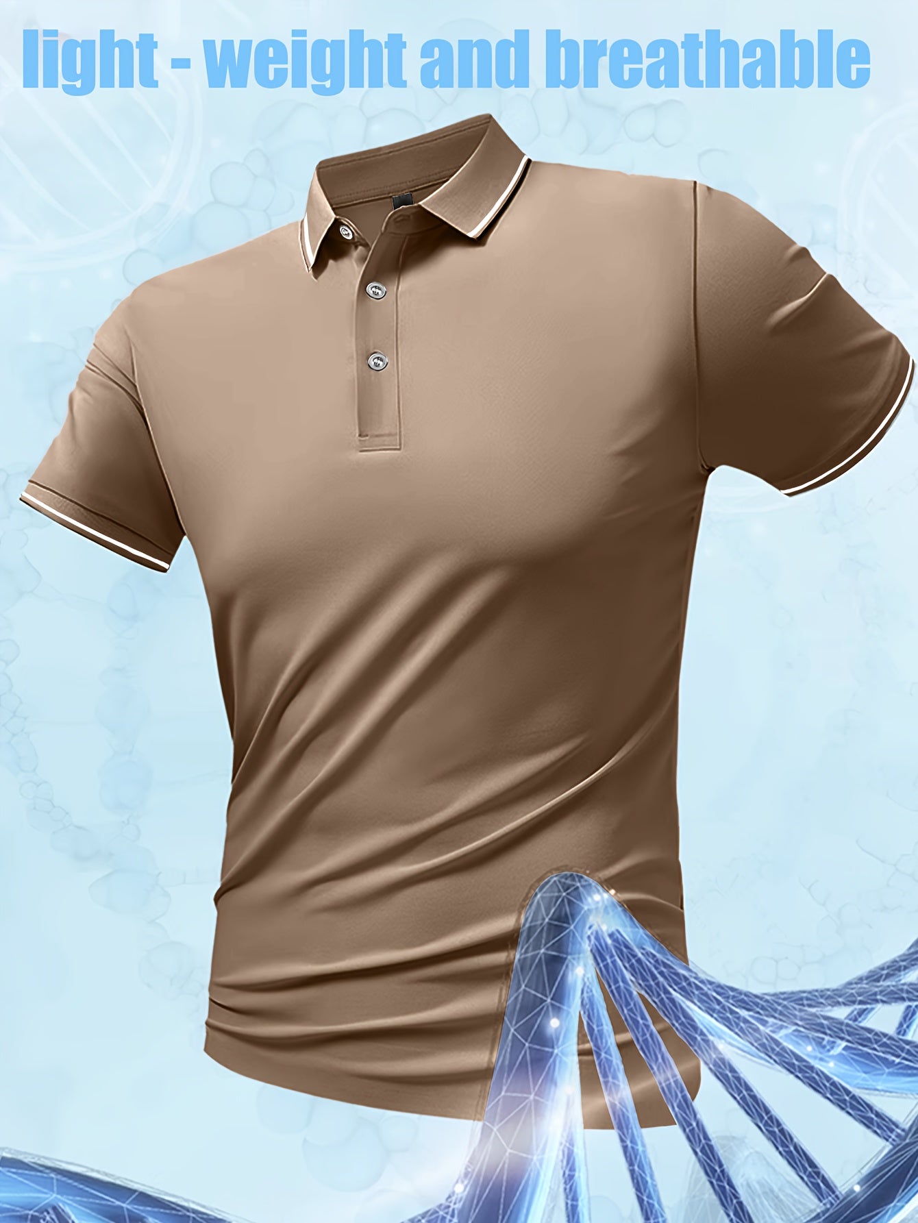Pearson OBM Men'S Classic Breathable Knit Polyester Polo Shirt - Casual Style, Solid Color, Regular Fit with Slight Stretch, Summer Collared Top with Button Detail