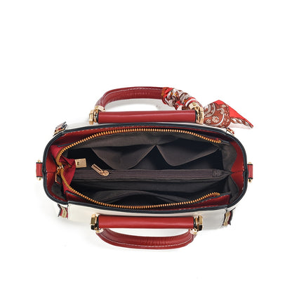 A Large Capacity Handbag for Women, Suitable for Business, Casual Outings, And Travel, Featuring a Randomly Colored Scarf, Perfect As a Mother'S Day Gift.