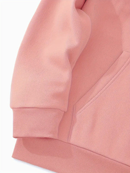 New Autumn and Winter Men's Fleece-Lined Hooded Sweatshirt Set with Print, Long-Sleeve Hoodie and Drawstring Pants for Couples