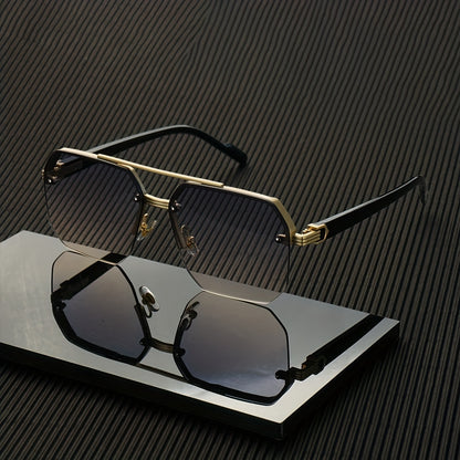 Unisex Retro Metal Frame Fashion Glasses with Gradient Lenses - Classic Round Frame, Lightweight & Durable for Daily Wear, Parties, Gift Giving