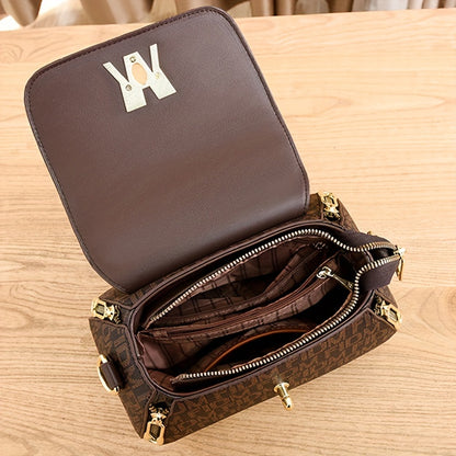 Vintage PU Crossbody Bag, Retro Shoulder Bag, Women's Fashion Handbag & Satchel Purse