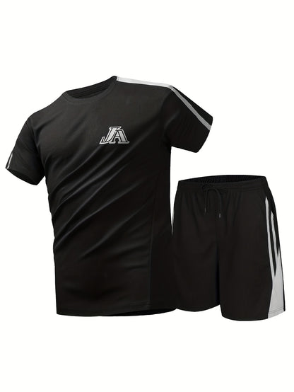 Men'S Casual Sportswear Set, Trendy And Versatile Two-Piece Outfit.