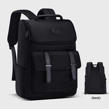 Men'S Large Capacity Laptop Backpack - Soft Shell, Durable & Easy to Clean, Multi-Functional Casual Business Travel Bag with Zipper Closure, Hand Washable, Commute Essentials | Casual Style | Zippered Closure