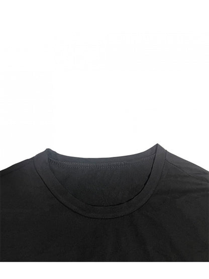 Men'S Brown T-Shirt with ECG Heartbeat Graphic - Casual Streetwear, Short Sleeve, Round Neck, Stretch Fabric, All-Season Comfort, Casual Streetwear Tee | Round Neck Tshirt | Comfortable Fit
