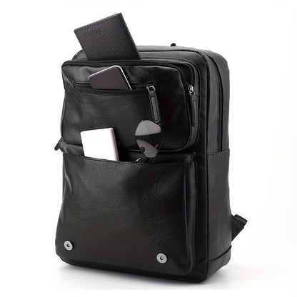 Men'S Simple Large Capacity Business Travel Backpack, Material, Daily Commute Sports Casual Computer Bag for College Students