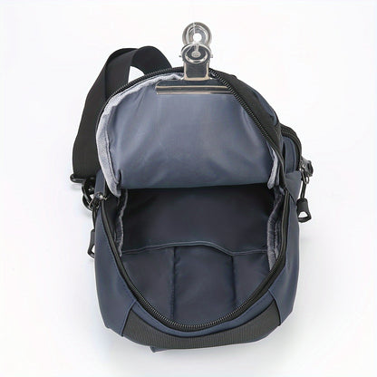 1pc Men's New Large Capacity Bag, Multilayer Storage Crossbody Bag, Trendy Fashion Chest Bag