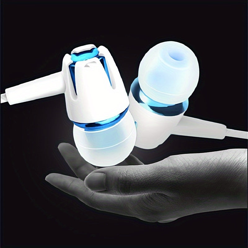High-quality wired earphones with semi-in-ear design, supporting mobile phones, computers, games, karaoke, wired control with microphone in-ear design, high-definition calls, 3.5mm jack, suitable for sports, running, skipping
