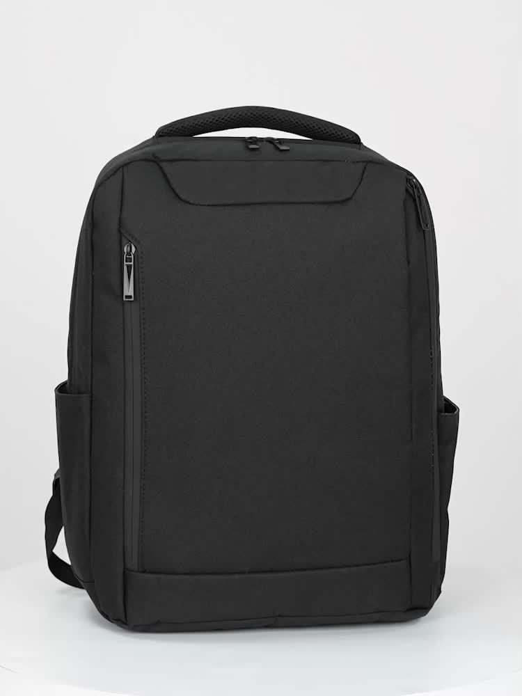 Lightweight Black Laptop Backpack - Durable, Adjustable Shoulder Straps, Zippered Compartments - Ideal for Travel & Daily Use, Laptop Bag