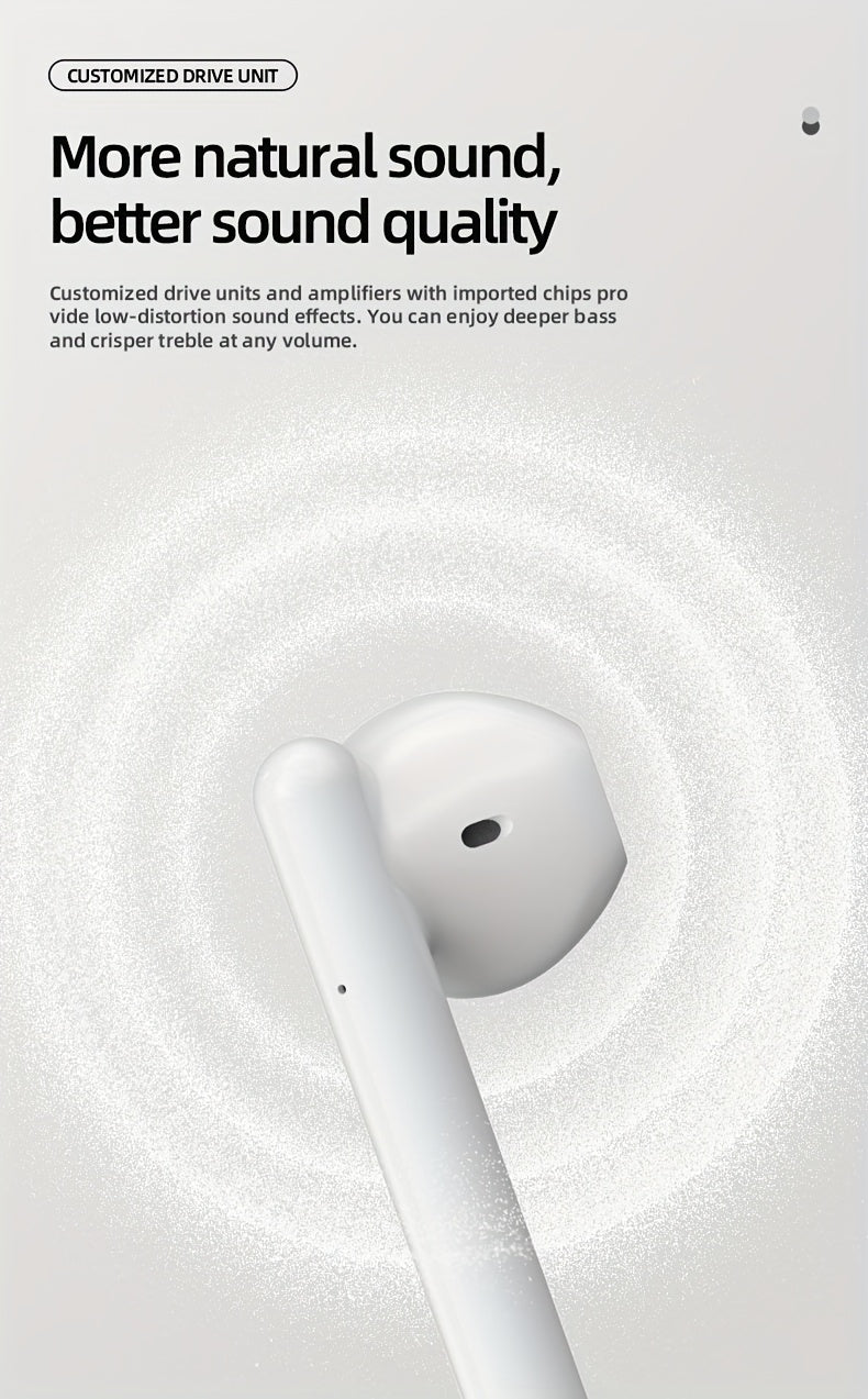 2025 New TWS Wireless Earphones - Truly Wireless And Ergonomic Design, Providing Ultimate Comfort for HIFI Sound, with Bass, ACC Stereo High-Definition Calling Functions